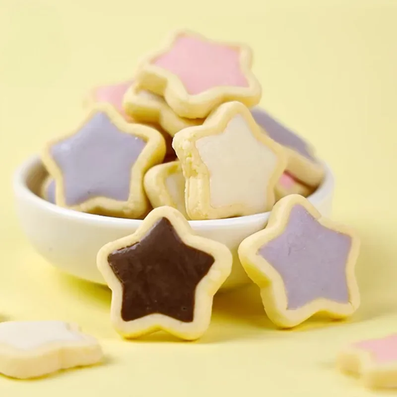 3D Star Cookie Cutter and Fondant Embosser Baby Shower Birthday Biscuit Mold Cake Decoration Tools