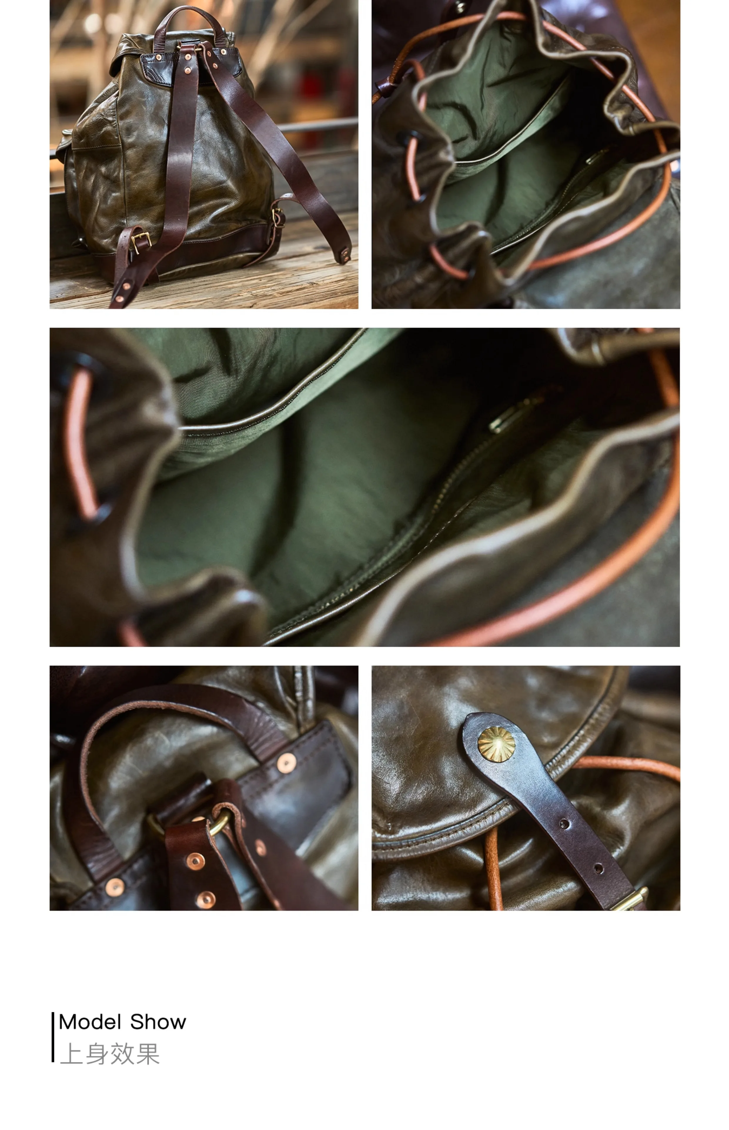 PNDME mode vintage hohe qualität pflanzlich gegerbtem rindsleder männer rucksäcke outdoor reise gepolsterte echtes leder schulranzen – Detail 2