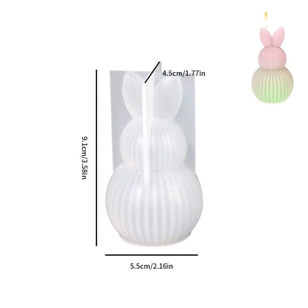 Premium Safe Easter Bunny Egg Shape Silicone Mold DIY Craft for Scented Candle Plaster Non-Toxic Resin Chocolate Making Supplies