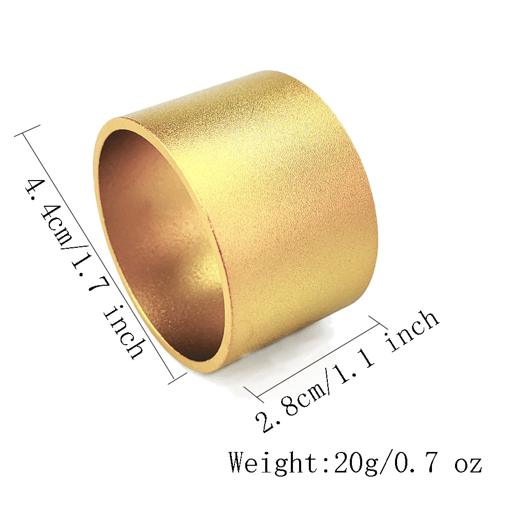 6 Pcs/Lot Round Napkins Rings Matte Gold Silver Metal Serviette Holder New Concise Wedding Party кольца для салфеток