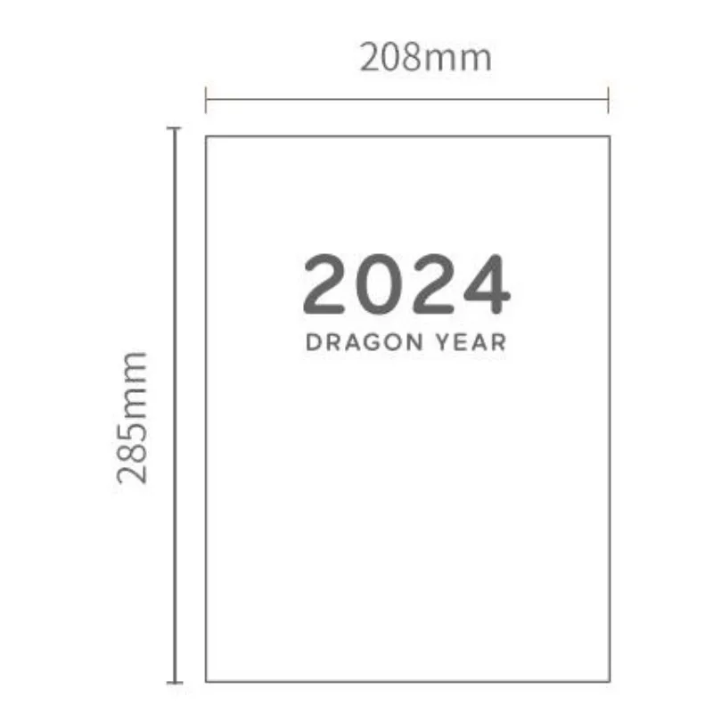 1pcs 2024 캘린더 플래너 노트 365일 메모장 주간 목표 습관 추적기 카와이 일정 플래너 다이어리 일정 정리 도구