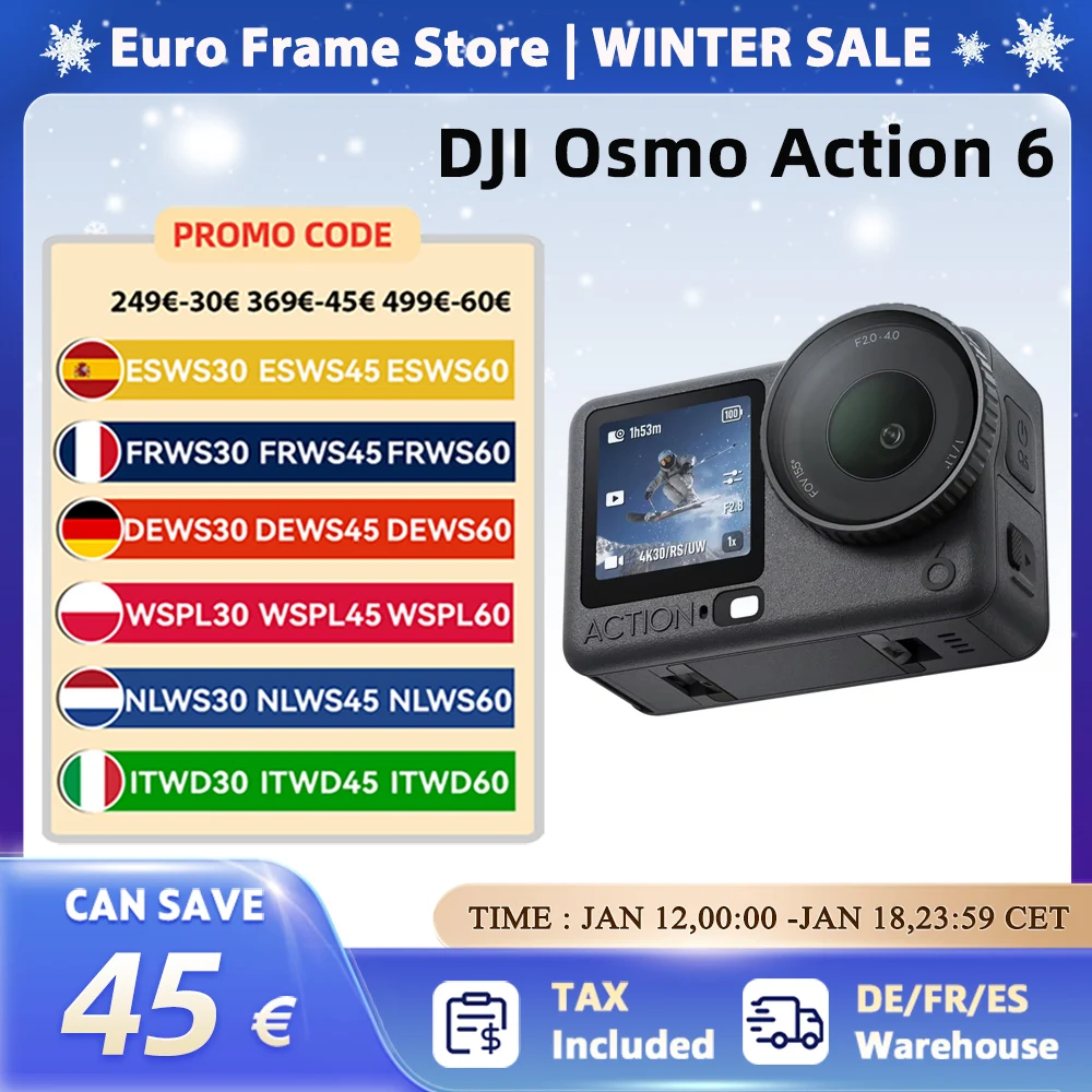 Kamera sportowa DJI Osmo Action 6 z EU za $475.39 / ~1759zł