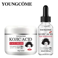 YOUNGCOME – ensemble de sérum et de crème à l'acide kojique, ensemble éclaircissant pour les taches foncées, les cicatrices d'acné, Anti-âge, évacue le teint 2 en 1 2