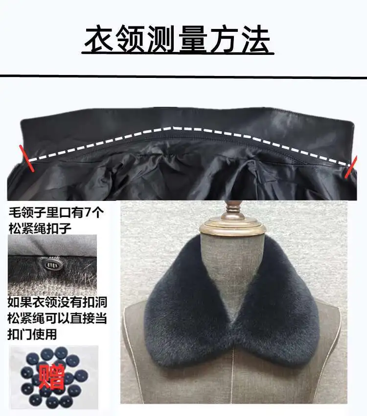 2025 Winter echter Kaninchenfellkragen, luxuriöser Naturfell, quadratischer Kragen, pelziger Pelzschal, Halswärmer für Jacke, Damen, Herren, Pelzschals – Detail 14