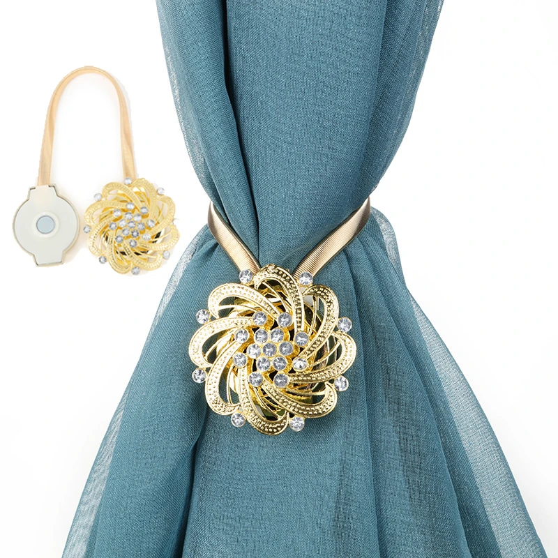 1Pc Retro Diamond Crtain Straps Curtain Buckle European Style