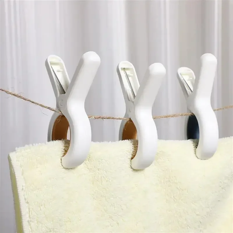6Pcs Clips for Towel Beach Clothes Chair Hanging Plastic Chairs Large Laundry Drying Quilt Pool Holder clothes pegs clothespins with hooks windproof clips