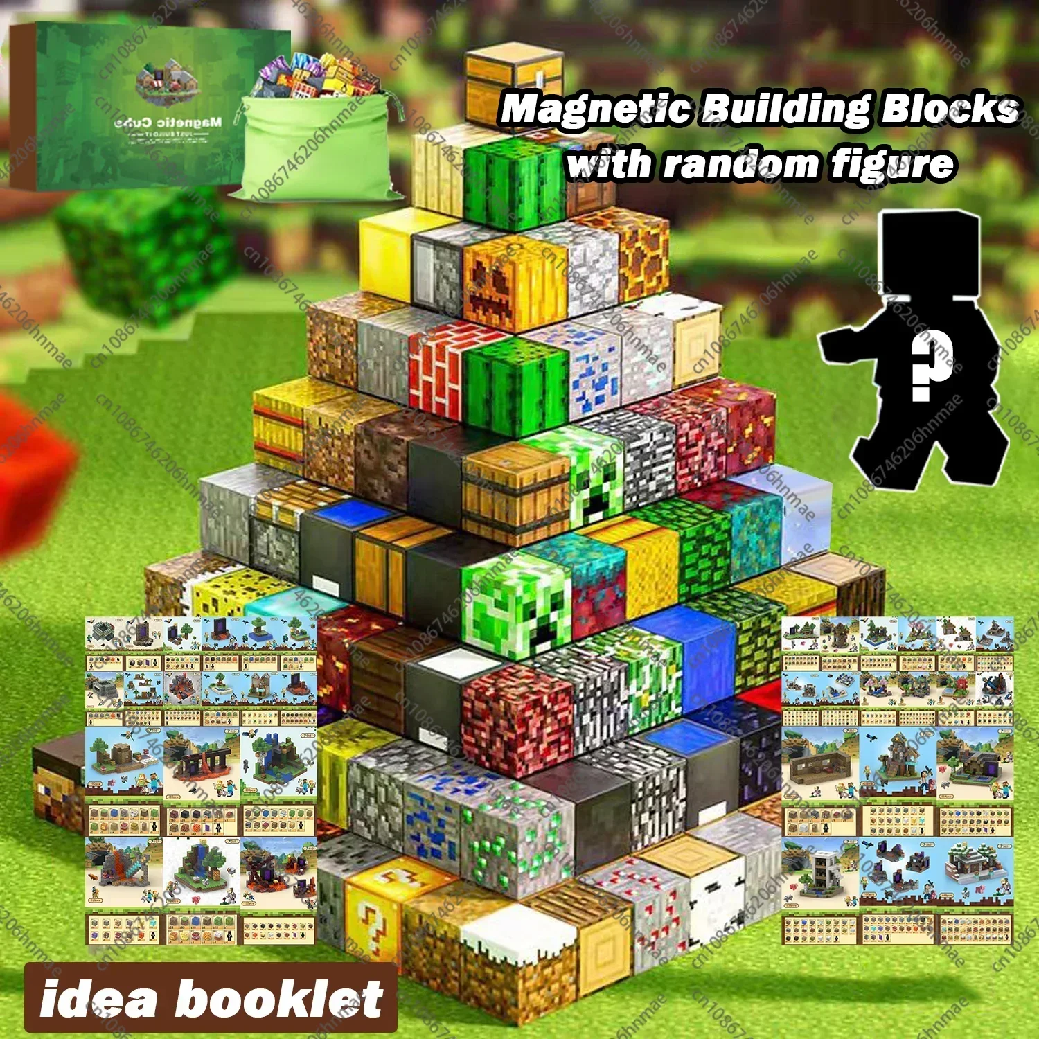 บล็อกอาคารแม่เหล็ก Mine World แม่เหล็ก Cube ชุดสําหรับเด็กผู้หญิงเด็กอายุ 3 + DIY รุ่นเด็ก Stem Sensory ของเล่นเพื่อการศึกษาของขวัญ 1