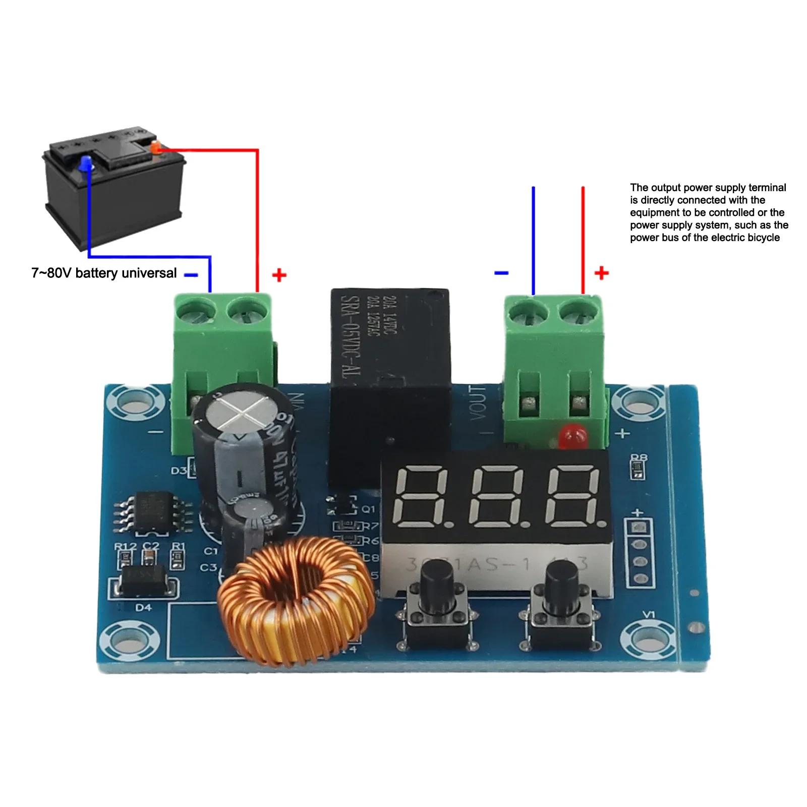 Undervoltage Switch Voltage Switch XHM609 Cut Off Protection DC Programmable Battery Voltage Protection Module