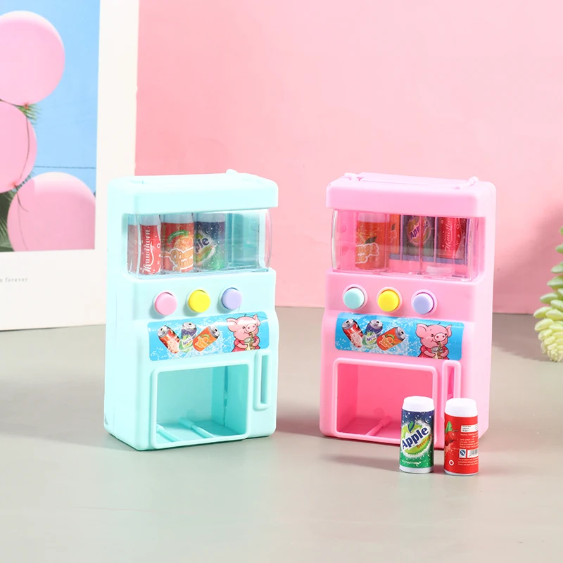 Kids Simulation Self-service Vending Machine with Mini Coins Drinks Pretend Play Education Toys Children Cute Funny Toy Gift 4