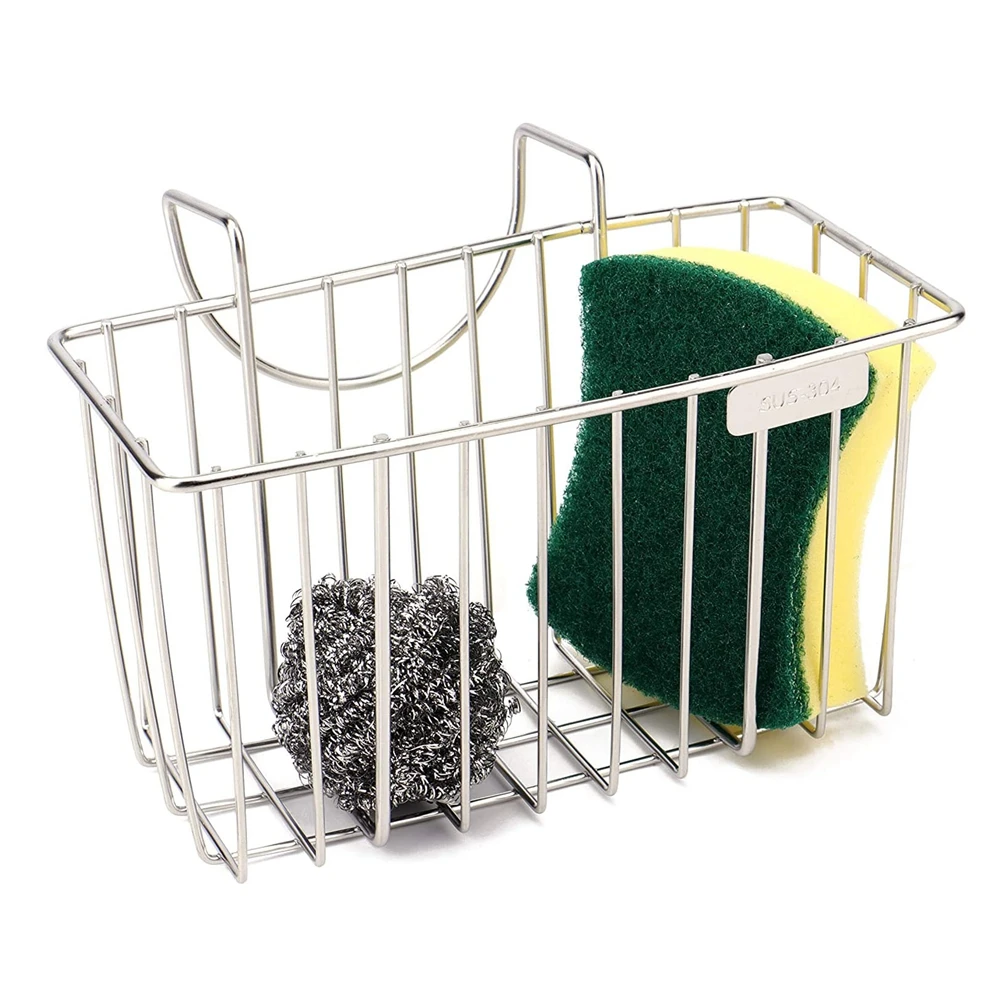Kitchen Sponge Holder Sink Basket Sink Brush Dishwashing Liquid Drainer Rack 4