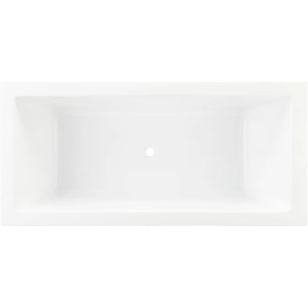 71" Acrylic Soaking Freestanding Tub with Integrated Drain and Overflow