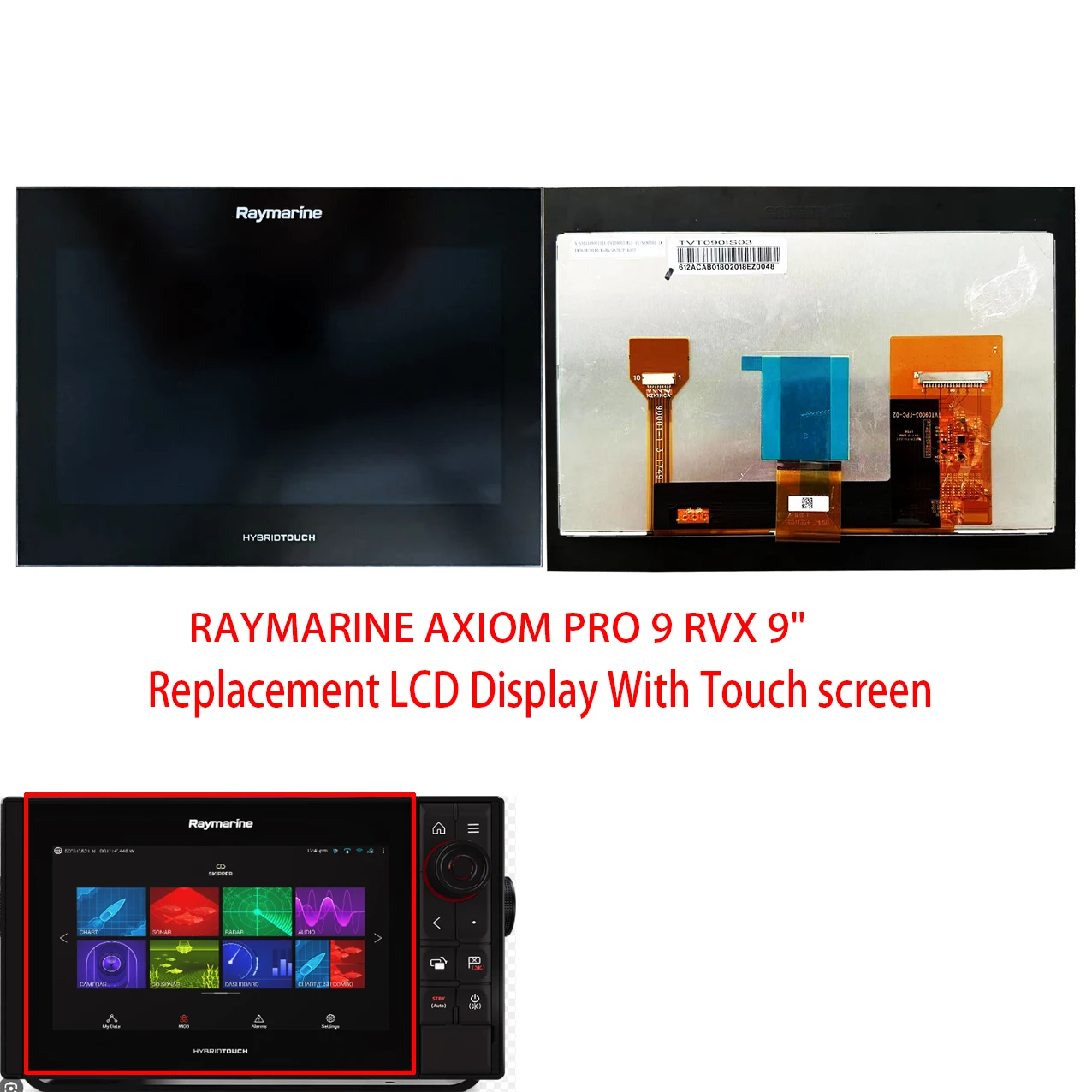 Nuovo Display Lcd Sostitutivo Digitale Per Display Multifunzione Touch Screen Ibrido Da 9 "Per Raymarine Axiom Pro 9 Rvx