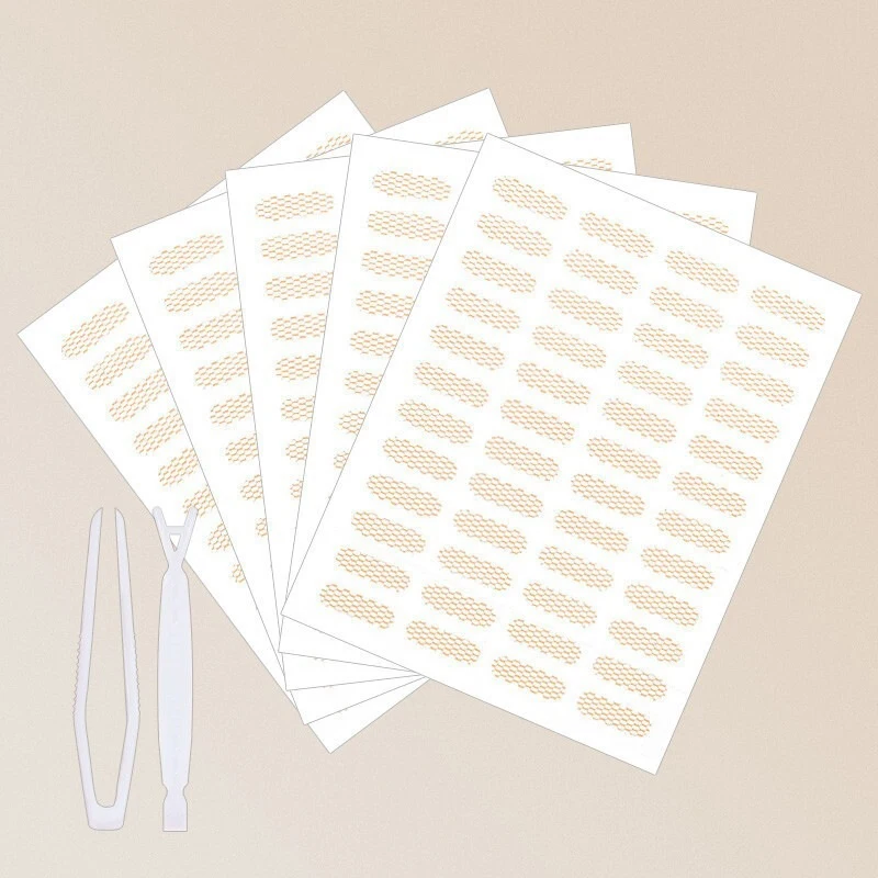 여성을 위한 자연스러운 눈꺼풀 리프팅 투명 메쉬 레이스 셀프 접착 테이프 스티커, 투명한 이중 접힘 리프팅 뷰티 도구