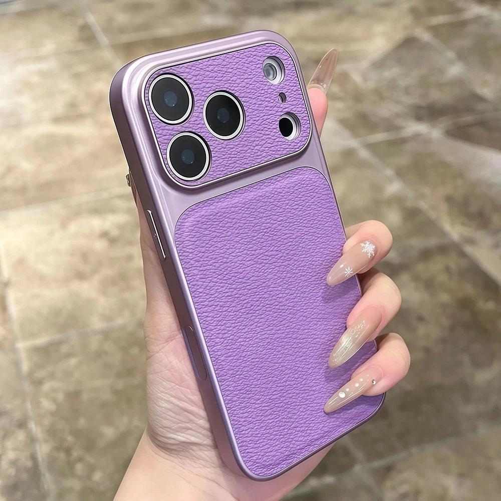 Luxury Leather Texture Shockproof Bumper Phone Case