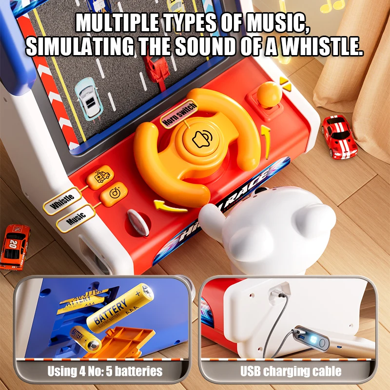 Children Car Machine Coin Racing Breakthrough Funny Table Toy With light Sound Kids Toys Party Game Educational Boy Gift 3