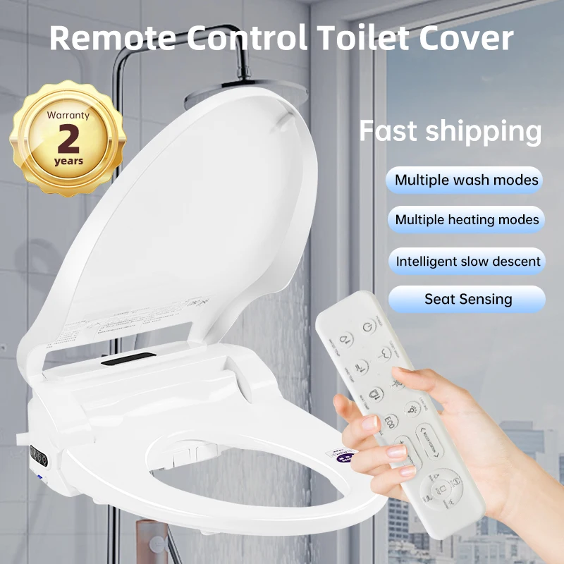 ฝาครอบที่นั่งชักโครกอัจฉริยะ - ประหยัดน้ํา เป็นมิตรกับสิ่งแวดล้อม โหมดสเปรย์หลายโหมด - เซ็นเซอร์ตรวจจับความเคลื่อนไหว อบอุ่นแห้ง ไฟกลางคืน LED สําหรับห้องน้ํา 1