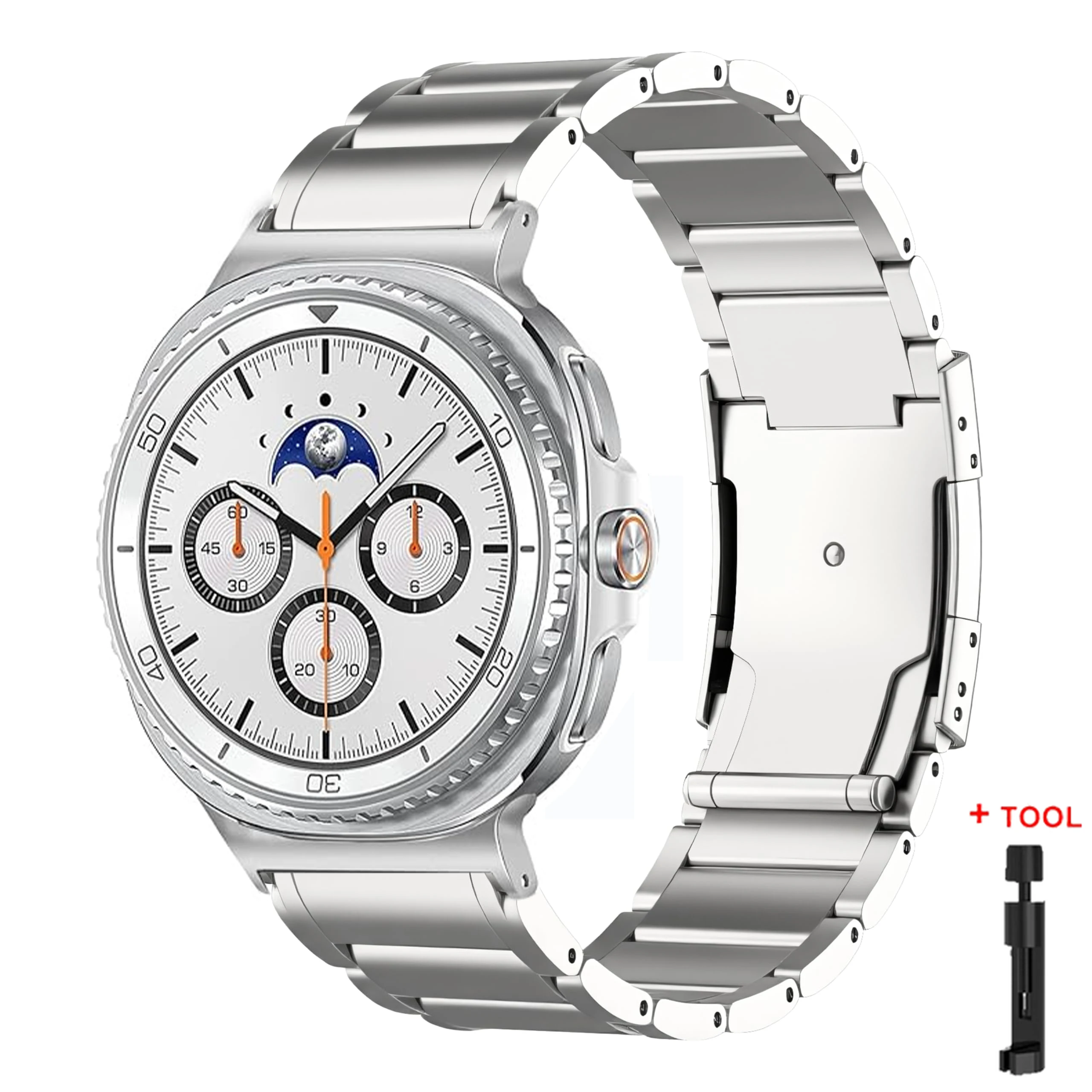 Luxury Titanium Metal Strap Bracelet