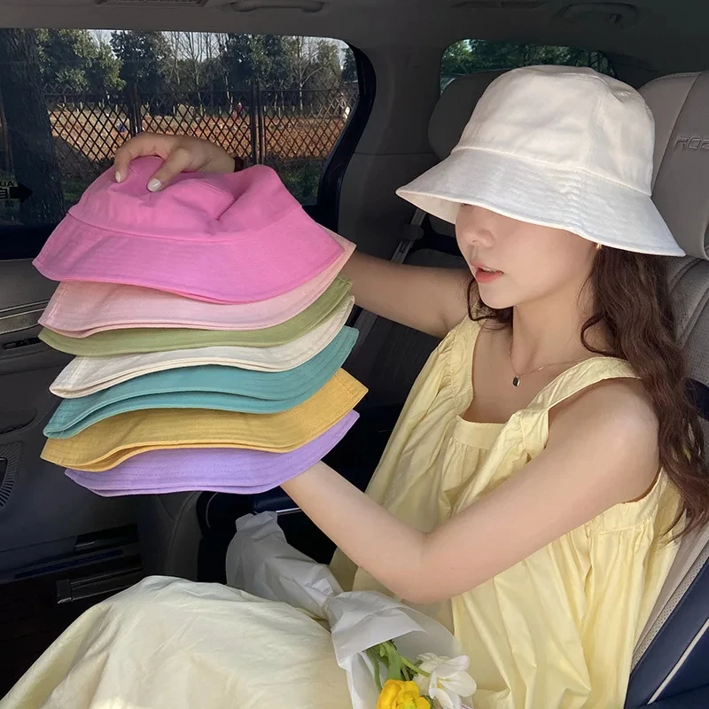 Sun Visor Spring Summer Travel Street Face Covering Fisherman Hat for Women