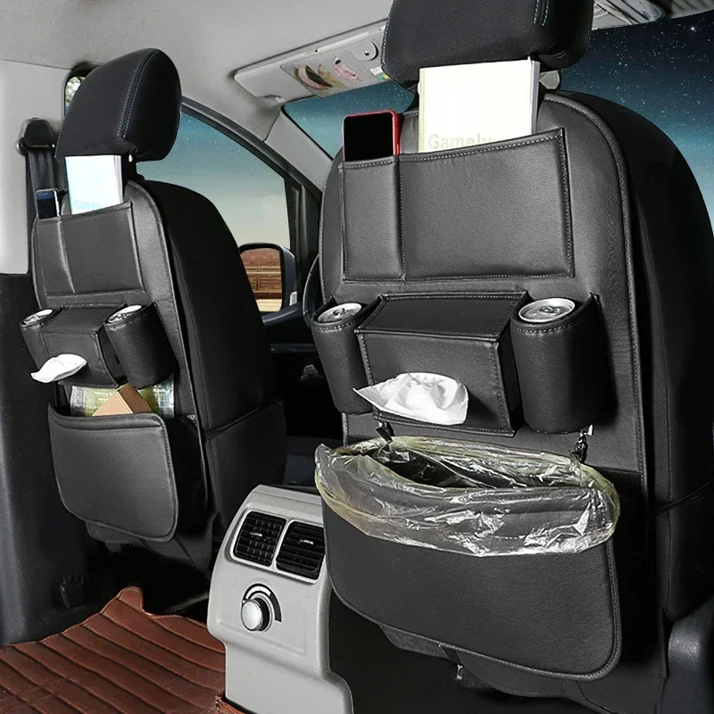 1pc Universal Car Seat Organizer, Generation Enhanced Car Rear Seat Organizer, Waterproof PU Leather Car Tidy Organizer