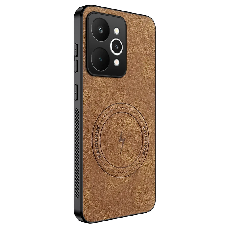 Magnetic Leather Shockproof Wireless Charging Case