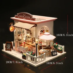 Handcrafted Wooden Miniature Dollhouse 3D Puzzle Kit - Coffee House Edition (C007 No Cover)