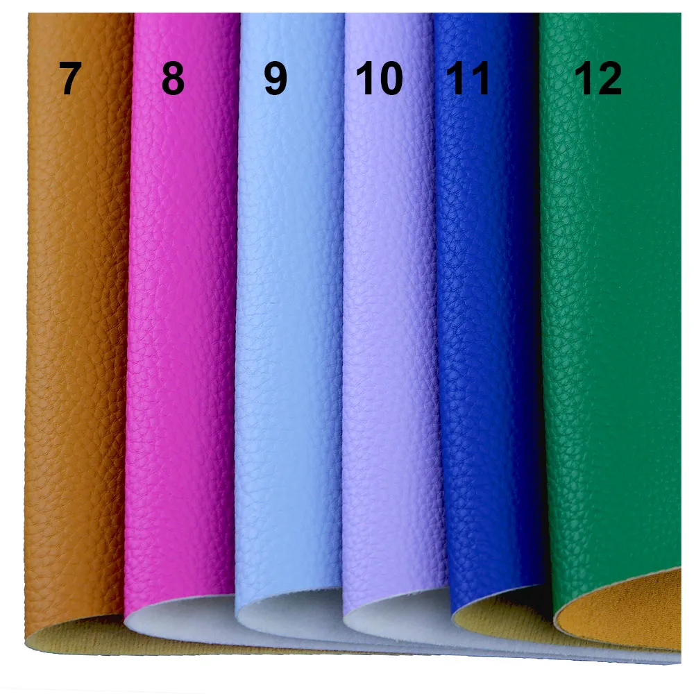 A5 Sheet 21X15cm Litchi Sythetic Faux PU Leather Fabric For Bows Craft Sewing H0307