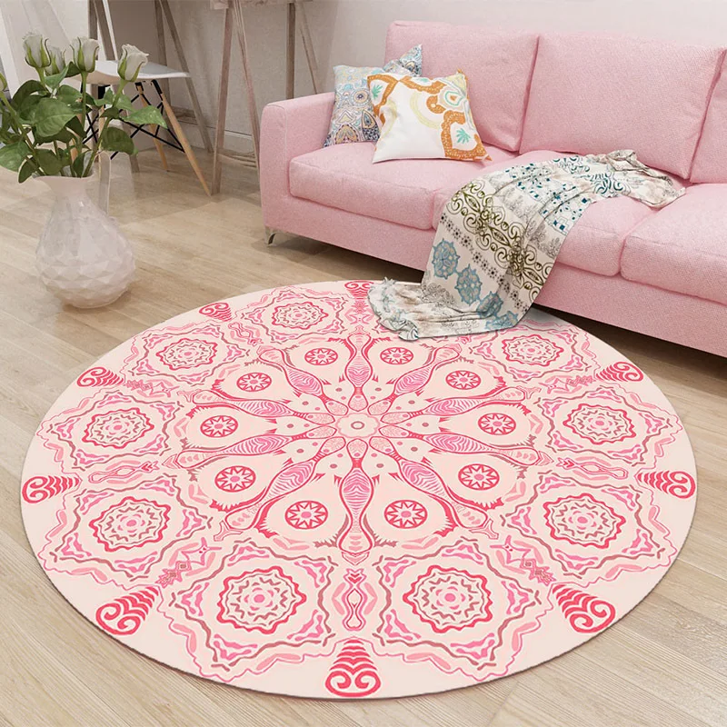 

Round rug mandala rug Bedrooom carpet room decor carpets large living room carpet Machine washable Carpet Salon decor rugs