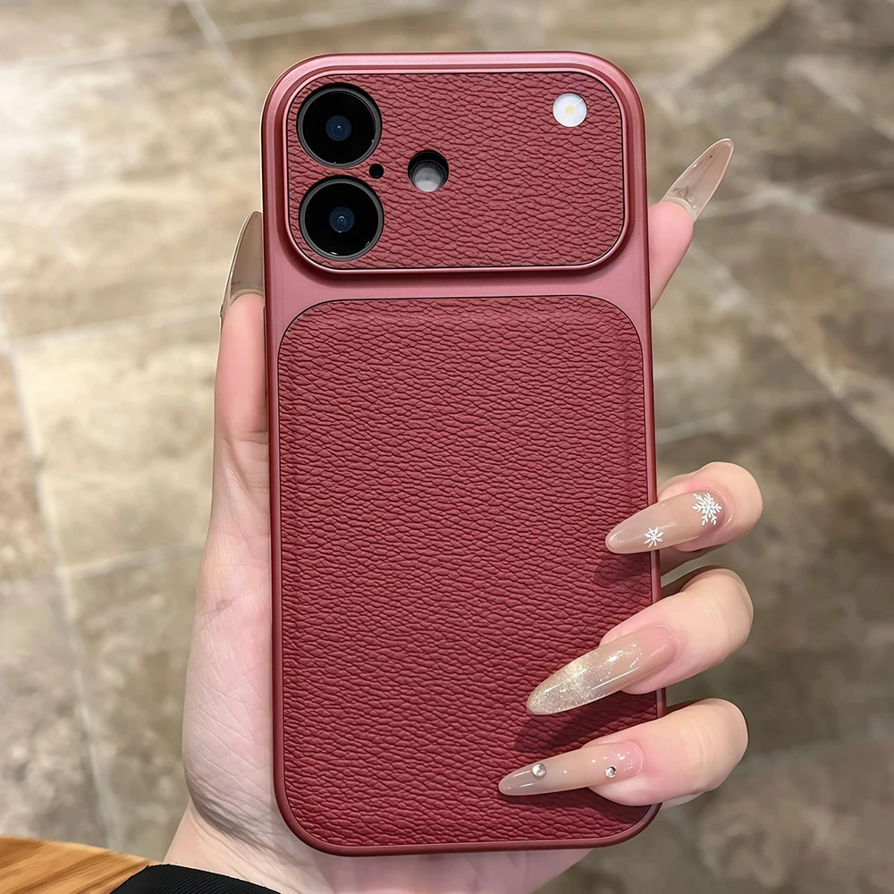 Luxury Leather Texture Shockproof Bumper Phone Case