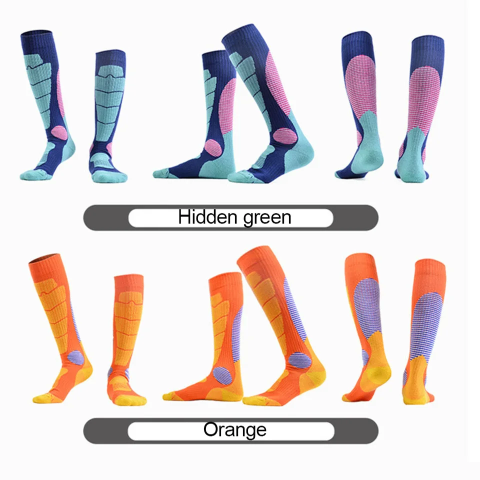 Outdoor Winter Thick BottomLong Tube Ski Mountaineering Socks Hiking Terry Warm Shock-absorbing Socks Non-slip Unisex