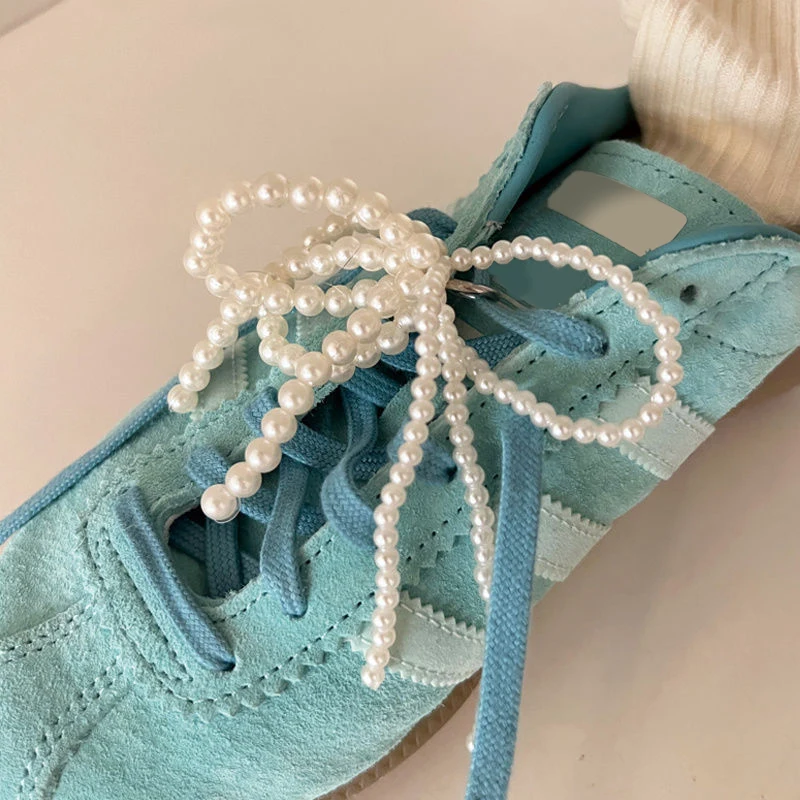 Shoe Charms Shoe Decorations 1PC Handmade Shoes Clip Pearl Bead Bowknot Charm Shoe Buckle Decoration Bag Pendant Bow Key Chain Accessories