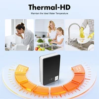 6500W 220V chauffe-eau électrique sans réservoir chauffe-eau électrique instantané mural pour cuisines, salles de bains noir/rouge 3