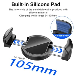 Versatile Magnetic Phone Mount for Home, Car, and Outdoor Use (Black)
