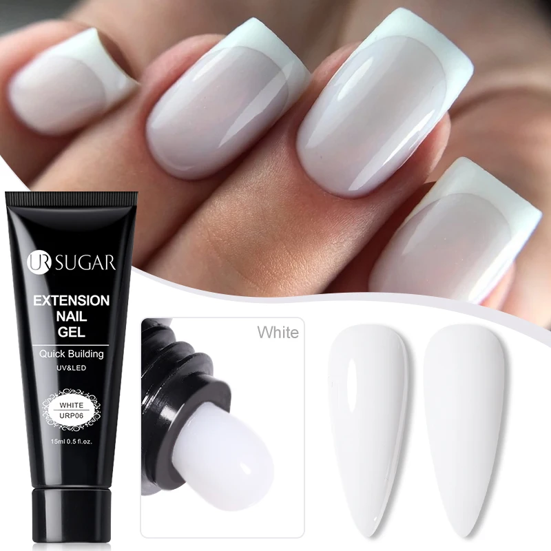 

UR SUGAR 15ml Extension Nail Gel Polish Camouflage Milky White Semi Permanent UV Hard Gel Nails Construction Acrylic Varnish