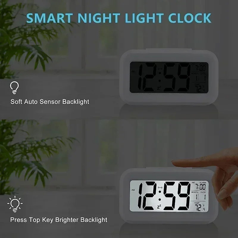 LED Alarm Clock Multifunctional Smart Desktop for Students and Children Simple Luminous Digital Desk Timer