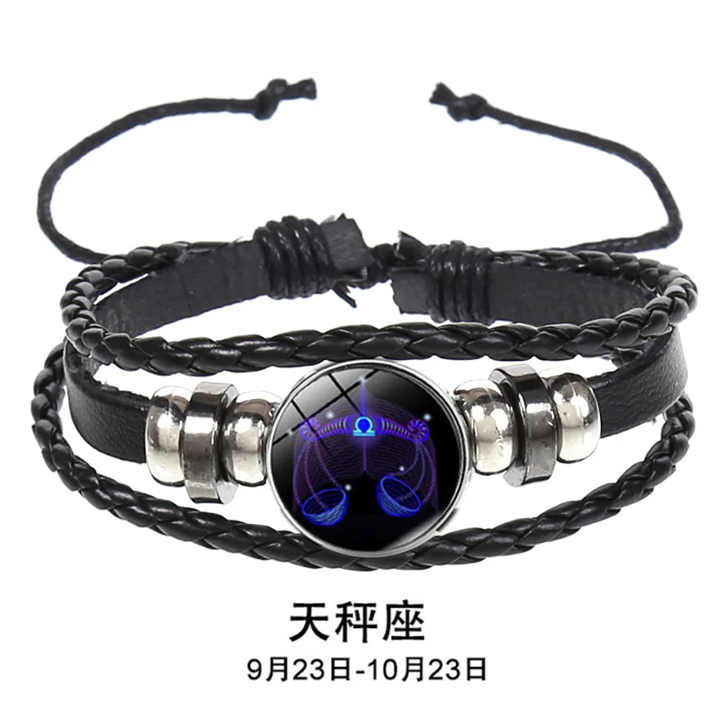 12 Constellation Zodiac Sign Charm Luminous Bracelet - Detailed View 15