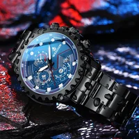 Montre samouraï noire étanche pour homme, montre personnalisée, montre portable de luxe, mode d'affaires 2
