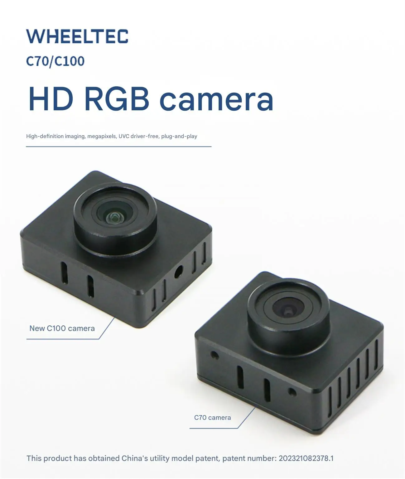 WHEELTEC C70 C100 HD RGB camera, HD imaging, megapixel, driver-free UVC plug and