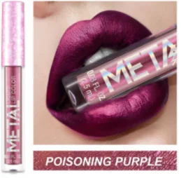 Lipstick Metallic Lip Gloss Long Lasting Waterproof Makeup Pigment Charming Lip Tint Liquid Makeup Cosmeticos