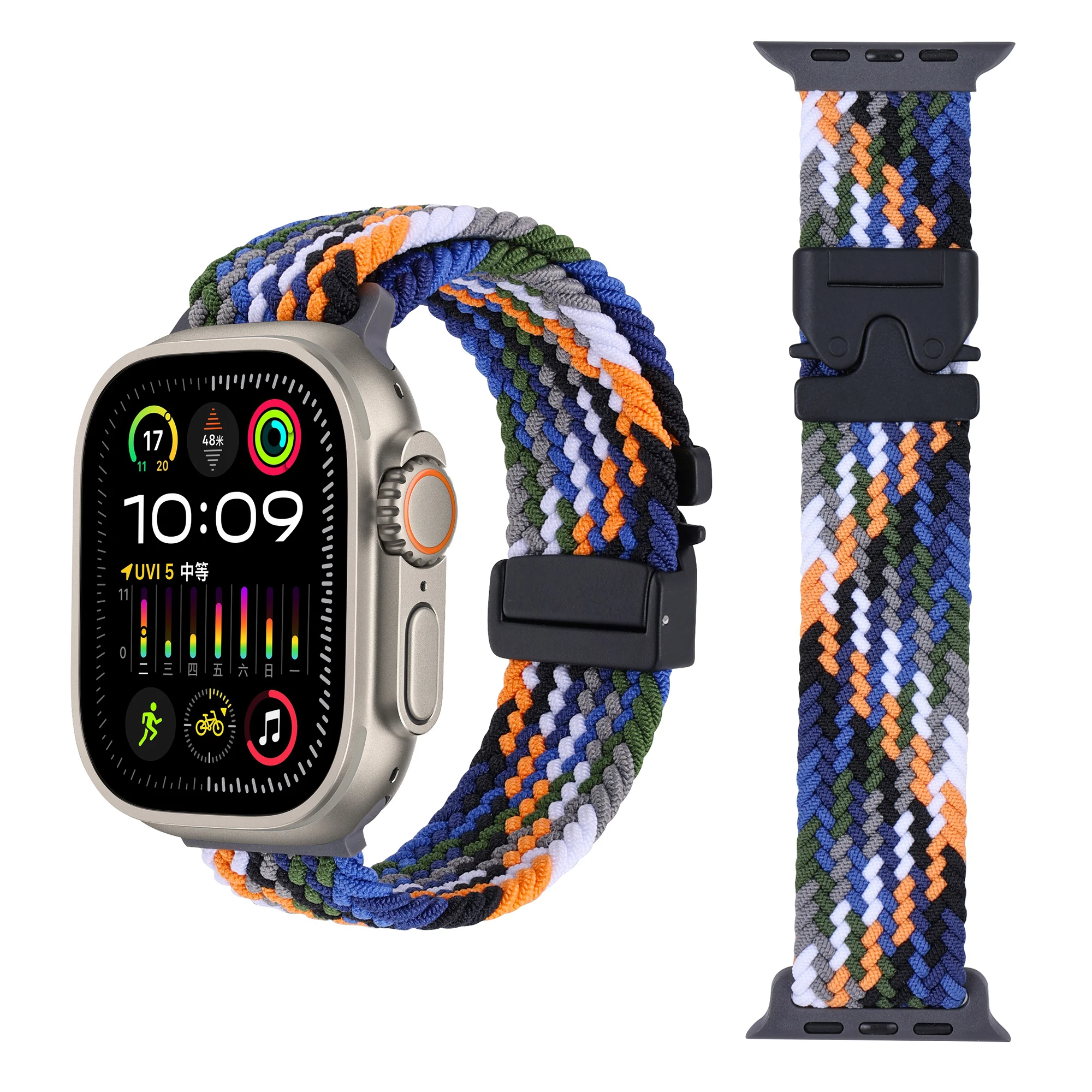 Nylon Braided Strap with Parachute Metal Buckle