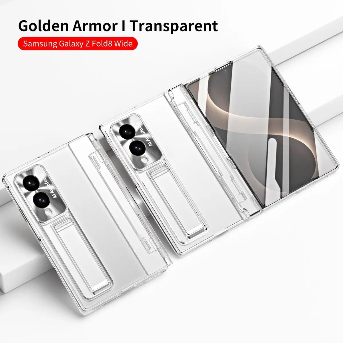 Wide Protective Case with Built-in Magnetic Screen Protector and Textured Metallic Finish - Shockproof and MagSafe Compatible