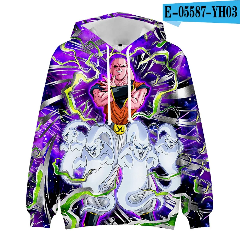 

Свитер Majin Buu, толстовка с капюшоном в стиле Харадзюку, толстовка с капюшоном в стиле аниме «Драконий жемчуг», одежда с 3D-принтом, пуловеры для мальчиков и девочек, для детей
