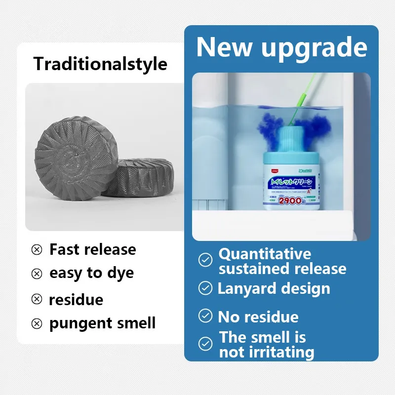 Fully Automatic Toilet Cleaner Durable for 290 Days Automatic Toilet Bowl Cleaner Antibacterial 99.99% Blue Bowl toilet cleaner gel toilet cleaner toilet cleaner tablets