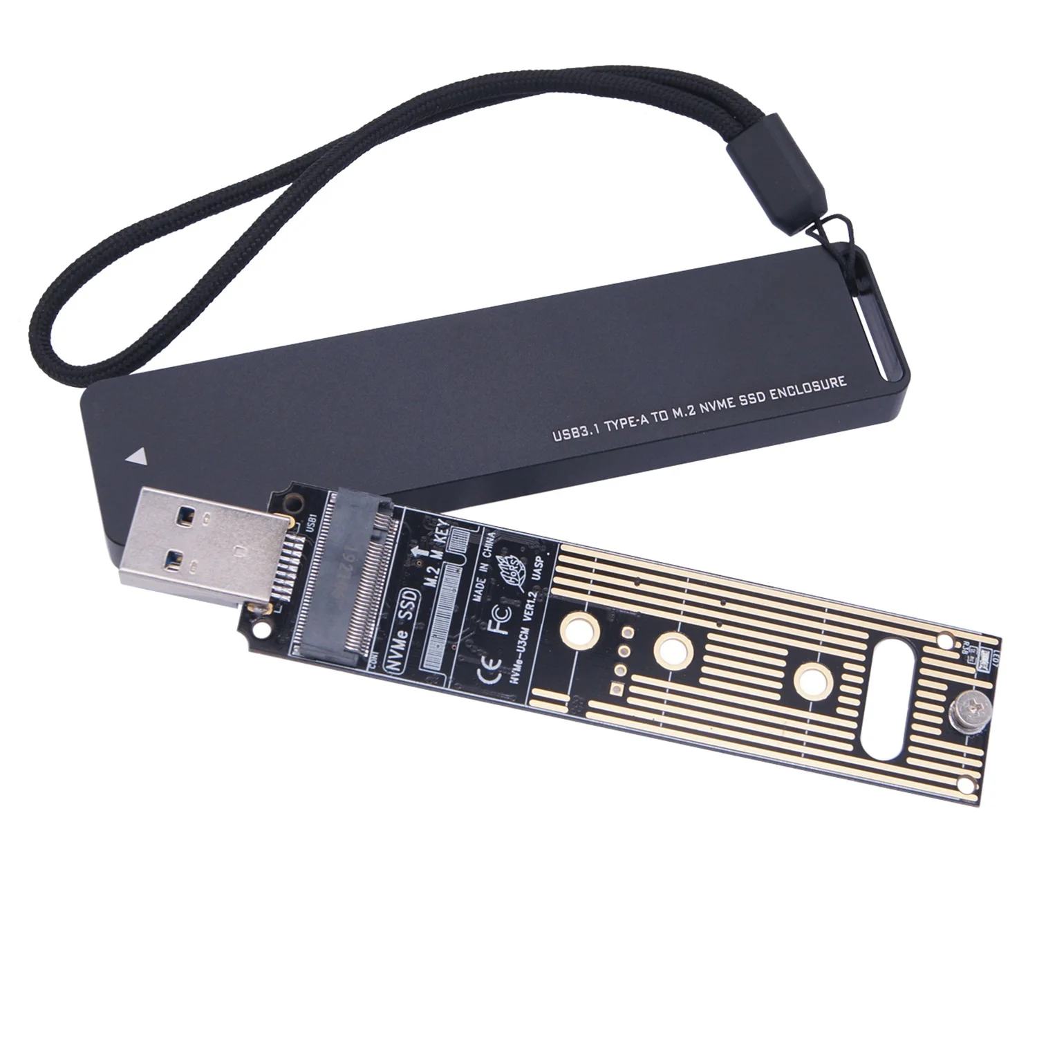 SSD 인클로저 케이스, USB3.1 A 타입 to PCI-E SSD M.2 NVME M.2 SSD 인클로저 NVME SSD 인클로저