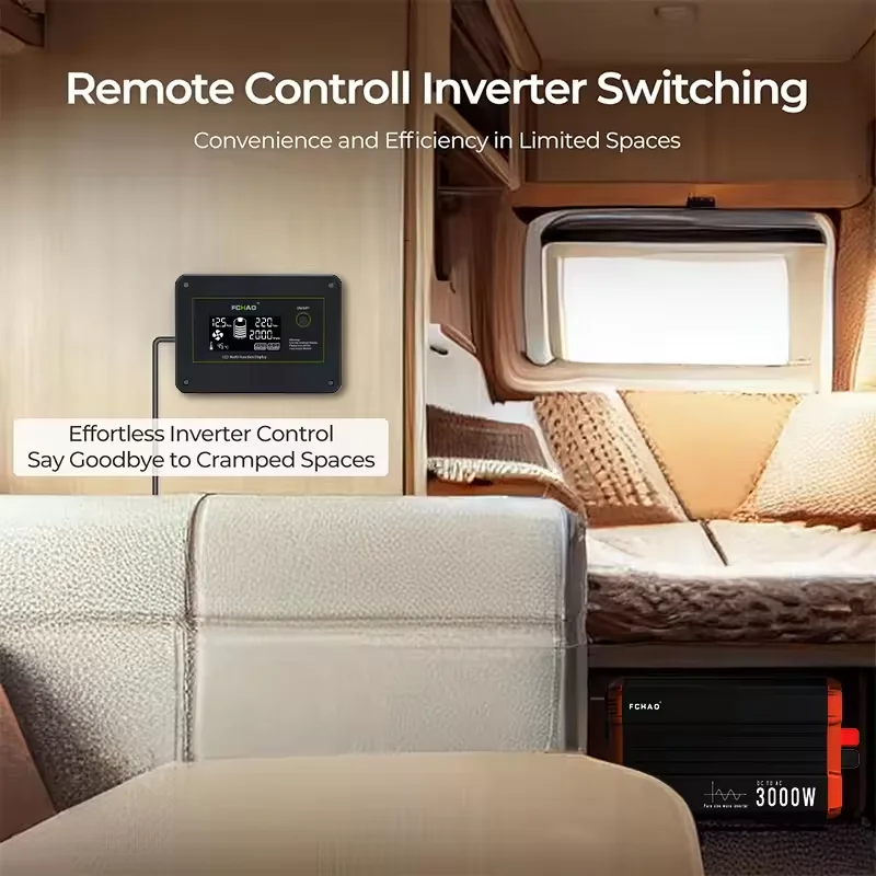 FCHAO 2500W 24V Reiner Sinus-Wechselrichter mit EU-Stecker für Auto, Haus, Wohnmobil und Boot – Detail 2