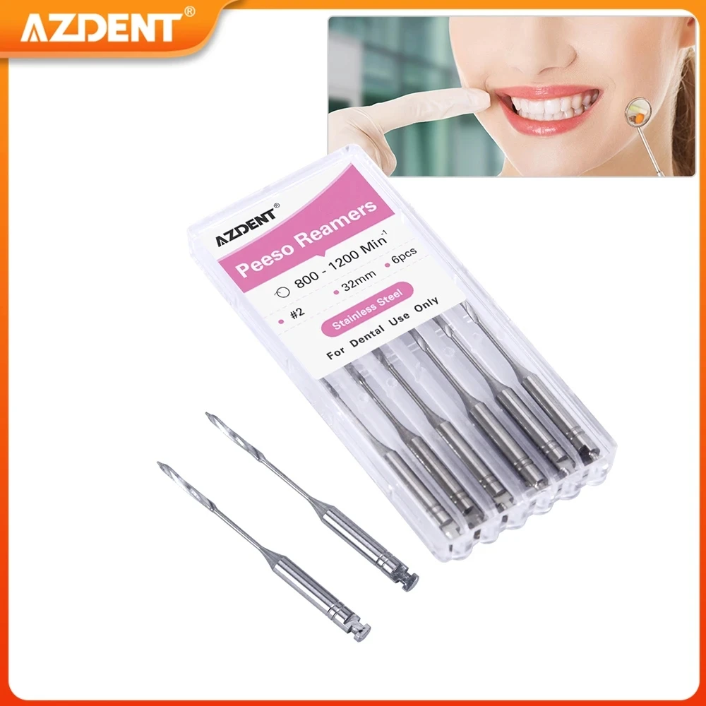 

AZDENT Dental Peeso Reamers Glidden Gates Drills 32mm #1-6 #2 Engine Use Stainless Steel Rotary Paste Carriers 25mm #25-40
