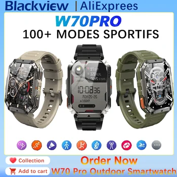2025 New W70 Pro Outdoor Smartwatch 900mAh 2.01'' TFT HD Screen Waterproof Women Men Watches with Emergency Lighting Compass 1
