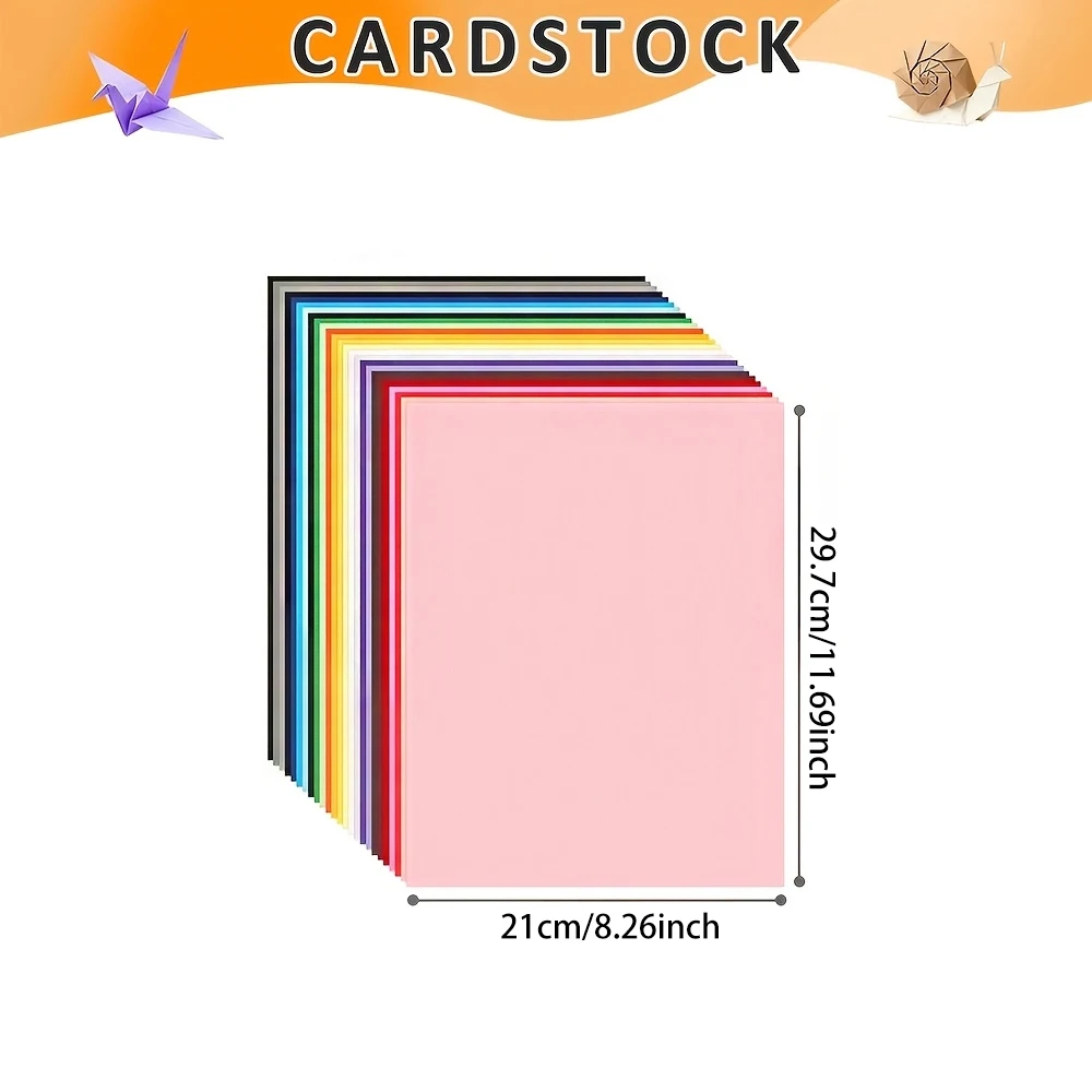 Vibrant A4 Cardstock - 50 Sheets, 50 Colors, 230 GSM Premium Paper