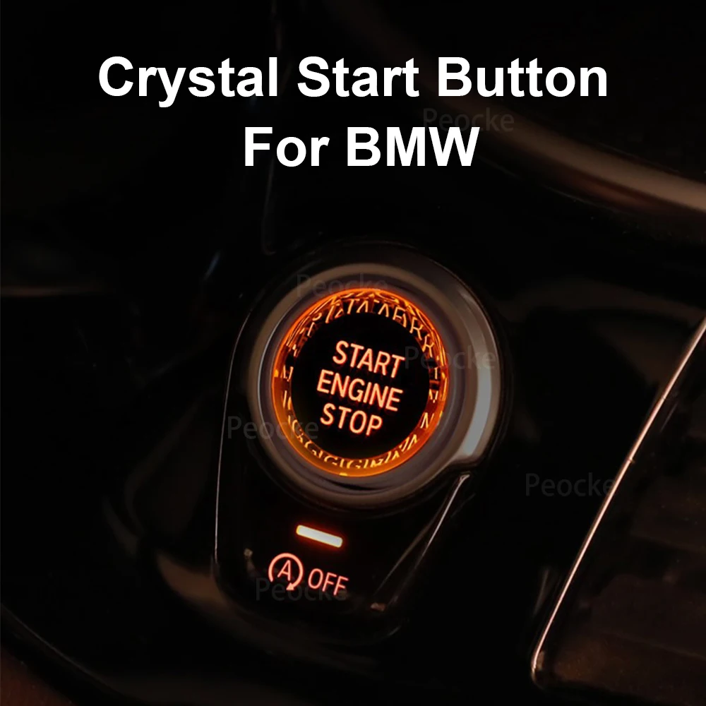 Crystal Style Car Start/Stop Engine Switch Button Cover