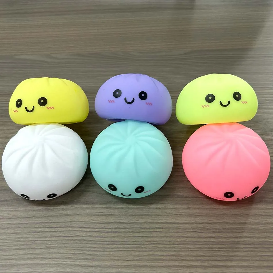Dumpling Bun Stress Relief Squishy Ornament - Fun Desk Fidget Toy & Unique Gift