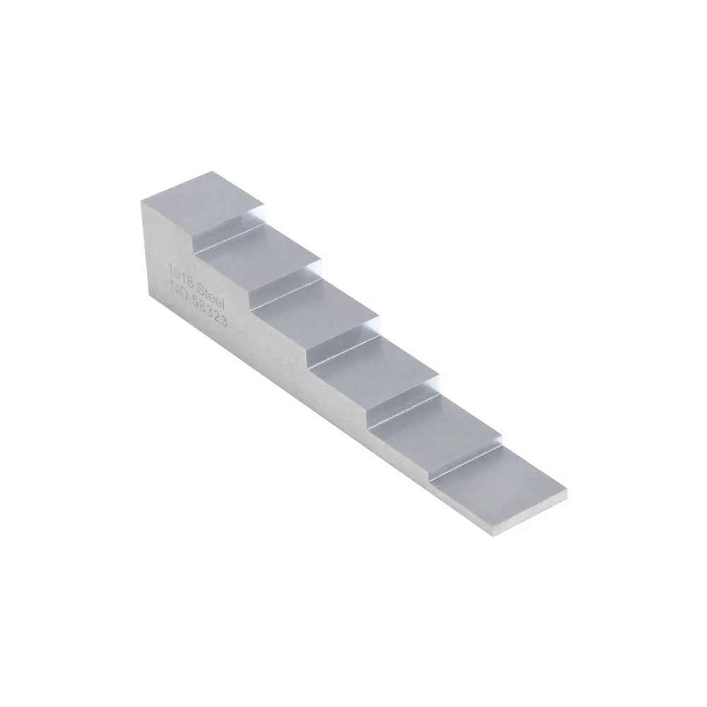 Deentest 6 Step 2.5mm-5mm-10mm-15mm-20mm-25mm Calibration Block 1018 Steel Ultrasonic Thickness Gauge Linear Calibration Block